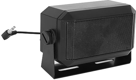 Pyhodi Rechteckiger Externer Kommunikationslautsprecher, Professioneller Externer Lautsprecher mit 5 W Lautem Ton, Autoradio-Lautsprecher für CB-Radio, Amateurfunk, Mobiler Transceiver