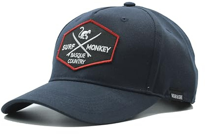 Surf Monkey Baseballkappe, verstellbar, recycelt, für Damen und Herren, marineblau, One size
