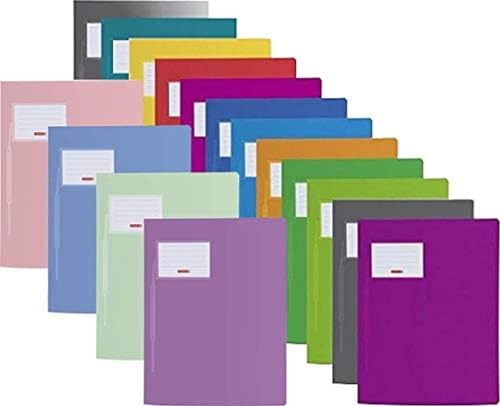 ADINA Pack 18 Brunnen Marken-Schnellhefter A4 Hartplastik transluzent Fact!pp extra stark in 18 Farben