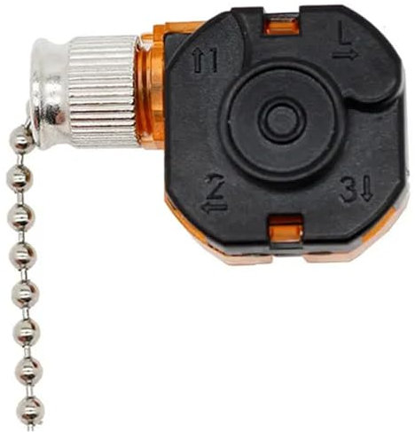 Interruttore della ventola per ventilatore a soffitto a 3 velocità, interruttore catena soffitto, parti di sostituzione del controllo 3 fili velocità compatibili con lampade parete di ven