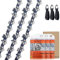 Savior 3-Pack Chainsaw Chain for 20 Inch Bar, .058 Gauge, 76 Links, .325 Pitch, Compatible with Hyundai 62cc, Timberpro and Other Chainsaws