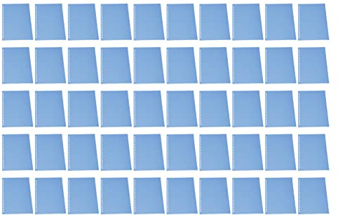 50 pezzi di proteggi-fogli A5 opachi, copertina traslucida in plastica PP con 20 fori per quaderni, rapporti e presentazioni, resistente all’acqua e riutilizzabile (Blu)