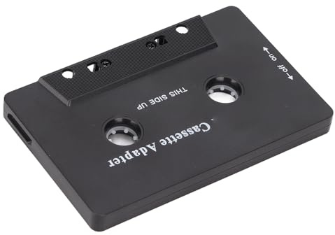 Domary Adaptador de Cassette de Alta Fidelidad con Reducción Ruido para Estéreo Auto y Tablet, Negro 1 Unidad