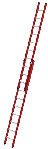 Kunststoff-Schiebe- u. Seilzugleiter, 2 x 10 Sprossen Arbeitshöhe bis ca. 6,10 m