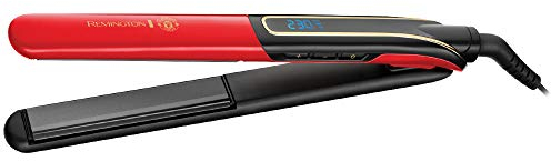 Remington Glätteisen Manchester United Edition Pro Sleek & Curl (abgerundetes Design -ideal zum Glätten & Stylen von Locken und Wellen) LCD-Display, 150-230°C, Haarglätter S6755