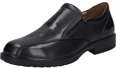Josef Seibel Herren Slipper Harry 06,Weite G 1/2 (Normal),Wechselfußbett,College Schuhe,Businessschuhe,Anzugschuhe,schwarz,40 EU