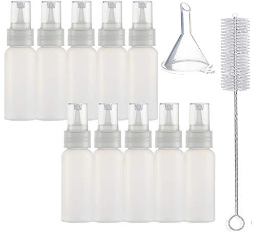 morneve Klämflaskor, författarflaska för kakor glasyrsocker dekoration/kaka kex pannkaka matfärgning, BPA-fria bakverktyg konst hantverk kit applikatorflaskor med borsttratt, 30 ml 10 st
