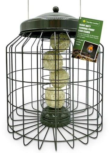 Garden Locker Squirrel Proof Suet Bird Feeder – Heavy Duty Metal