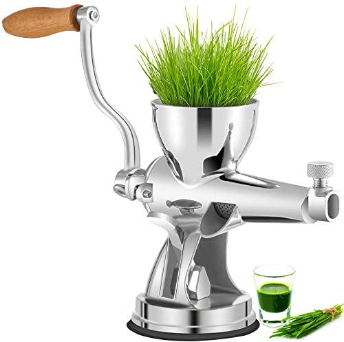 KELUNIS Exprimidor Manual de Hierba de Trigo de Acero Inoxidable, exprimidor de Mesa con Base de Ventosa, Adecuado para la Cocina Familiar de Jengibre y apio