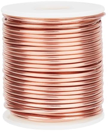 BENECREAT 12 Gauge Soft Copper Wire, 20m/65 Feets Round Bare Copper Spool Solid Pure Copper Wire Craft Bead Wire for Jewelry Making, Gem Metal Wrap, Electroculture Gardening