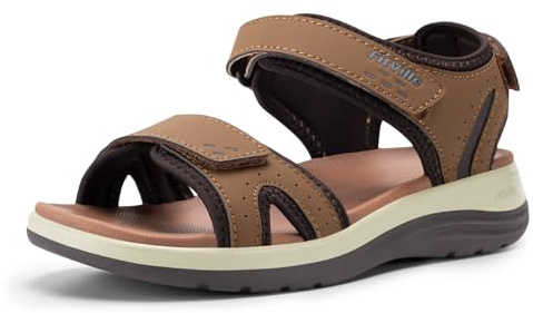 FitVille Sandales Femmes à Largeur Extra Sandales d'été Confortables et Légères, Idéales pour Pieds Larges