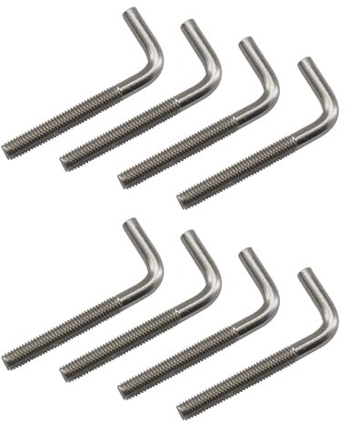 Pernos de fundación en forma de L M10 x 100 mm, acero inoxidable 304, tornillo de anclaje en ángulo recto, tornillo cuadrado largo