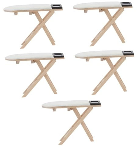 TOYANDONA 5 Piezas Mesa De Planchar Casa De Muñecas Mesa De Hierro para Mini Casa Tabla De Planchar para Niños Muebles De Dormitorio Mini Decoración Hierro Forjado Decoracion De Mesa Madera