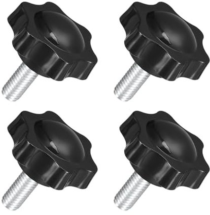 QUARKZMAN 4pz M8 x 20mm Pomelli a Stella, Manopola Serraggio a Forma Esagonale Plastica Vite Manopola Ricambio Serraggio Manuale per Sostituzione Manopola Base Ombrellone