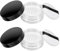 Aeaocvo 2 botes vacíos para polvo con borla de polvo, portátil de 10 ml, contenedor de polvo vacío con tapa extraíble para mujeres y niñas