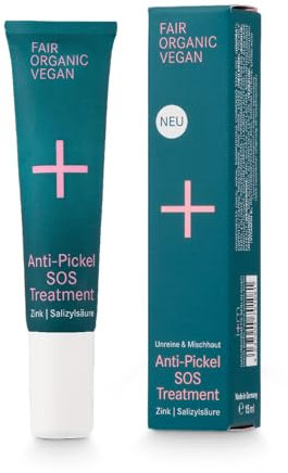 i+m® Anti-Pickel SOS Treatment 15ml · BIO Creme gegen Pickel im Gesicht · Sofort Anti-Pickel-Pflege mit Zink & Salizylsäure · Naturkosmetik für unreine Haut · 100% Vegan