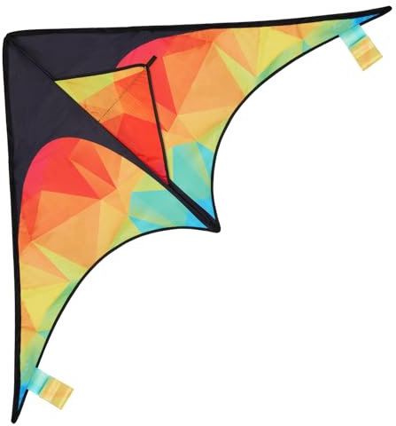 Aomig Kinder Drachen Einleiner Flugdrachen für Kinder und Erwachsene Gestreiftes Modell Lenkdrachen für Anfänger Drachen Kinder ab 3 Jahren Colorful Kinderdrachen with Long Tails Drachen (125 x 65cm)