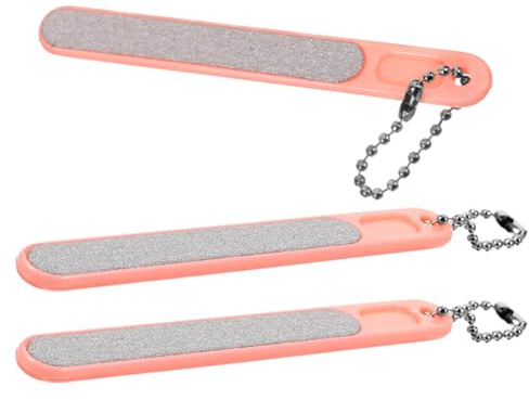 FRCOLOR 3pcs Pezzi Lima Per Unghie Naturali Attrezzi Manicure Portatile Per Stampare E Lucidatura Per La Casa E Salone Durevole E Compatto Per Borsa