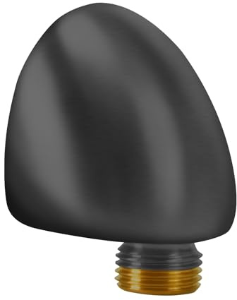 50560-BL Wall Supply Elbow For Hand Shower Elbow Adapter,Water Supply Elbow For Hand Shower,Wall-Mount Supply Wall Elbow For Hand Held Shower Elbow Adapter,Matte Black