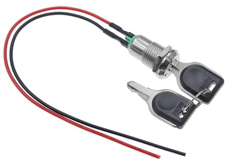Gitohoni Interruptor de Encendido con Cable, Encendido Y Apagado, Bloqueo de Teléfono de 12 Mm, Multiusos, 2 Pines, Práctico, Bricolaje