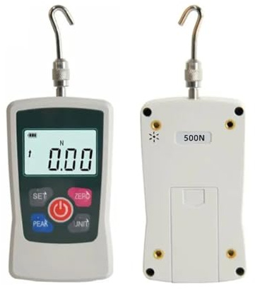 Digital Push Pull Force Gauge 500N Portable Dynamometer with LCD Dsipaly for Teaching School Lab Mechanical Physics High Precision, Low Error(10N/1kg)