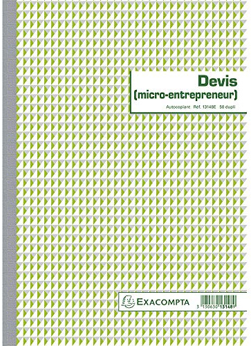 EXACOMPTA DEVIS AUTO ENTREPRENEUR 29,7/21 50D A.