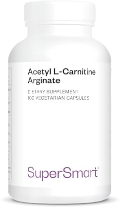 Acetyl L Carnitine Arginate - Aide à la Production d'Énergie Cellulaire - Neuroprotection - Brûle-Graisses - Booster d’énergie - Vegan - Supersmart