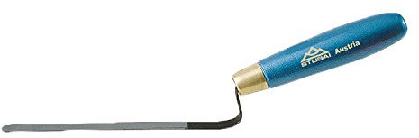 Stubai 432023 Truelle à joints avec col plat/manche, Argent/bleu, 12 mm