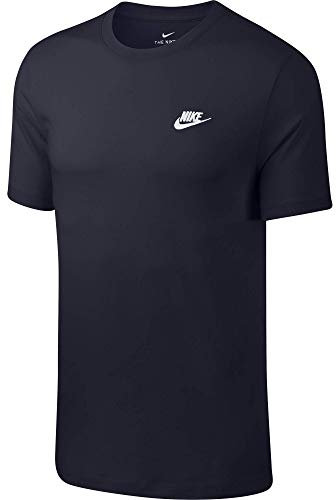 Nike Herren Sportswear Club T-Shirt, Obsidian/White, L