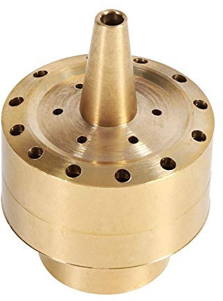 Spruzzatore in Ottone per Fontana da Giardino e Laghetto Ornamentale con 3 modalità di Spruzzo e Filtro Integrato - Accessorio per Pompe dell'Acqua Esterno