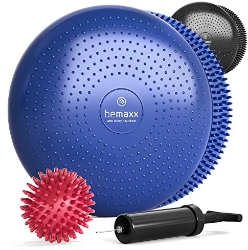 Balance Kissen Balancekissen Ballsitzkissen Set + Igelball, Pumpe, Trainings-eBook | Ballsitzkissen Sitzballkissen Stabilitätskissen Cushion Sitzkissen Wackelkissen Gleichgewichtskissen Balancegerät