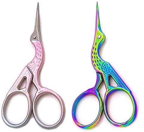 Fayemint 2 Stuick Kleine Stickscheren, Handwerkskala Schere, Vintage Schere Edelstahl, Zum Nähen, Basteln, Stickenund Papierschnitt