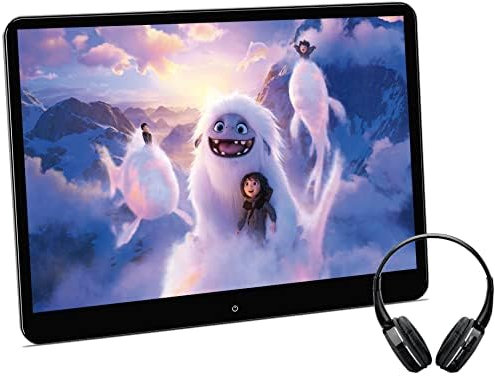 XTRONS 14 4K Video Player Android 4+64GB Car TV Headrest Monitor Tablet for Back Seat with 1pcs Bluetooth Headphone, Support Wi-Fi Rotatable IPS QHD Touch Screen HDMI/FM/Mirror Link/Mutual Control