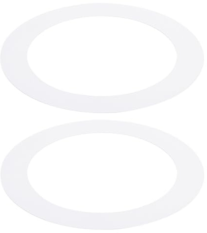 PATIKIL 8.27 ID 10.43 OD Gaffe Anneaux pour Encastré Clair, 2 Paquet Brillant Blanc Gaffe Garniture Anneau Éclairage Luminaire pour Plafond Mur Encastré Cannete Luminaires