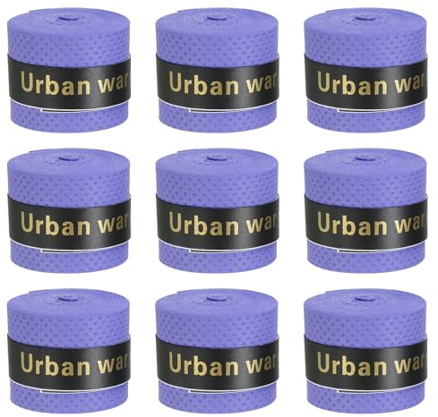 PATIKIL Lot de 9 Ruban de Grip pour Raquette de Tennis 43,3 110 cm Violet