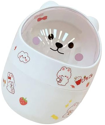 CAXUSD Cestino Da Scrivania Cestino Da Banco Contenitore Per Spazzatura Portaoggetti in Plastica Per Cucine Soggiorni e