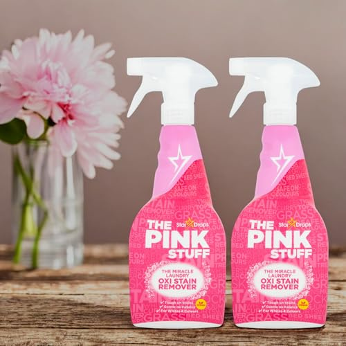2 x 500ml The Miracle Laundry Oxi Stain Remover Spray, Tough on Stains, Gentle on Fabrics for Whites & Colours with Fresh Clean Fragrance(1000ml)