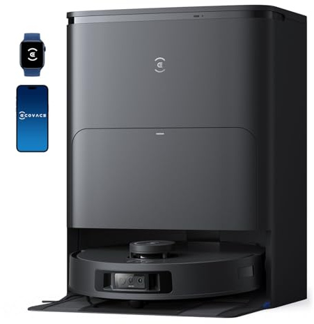 ECOVACS DEEBOT T30S PRO Robot aspirapolvere e mocio, 11000Pa, TruEdge Adaptive Edge Mopping, Tecnologia ZeroTangle, AI Instant Re-mop, Lavaggio con mocio ad acqua calda, Svuotamento e ricarica, AI