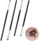 Lot de 4 pinceaux pour fard à paupières, pinceaux de maquillage fins pour les yeux avec poils et manche en bois pour eyeliner, fard à paupières et sourcils