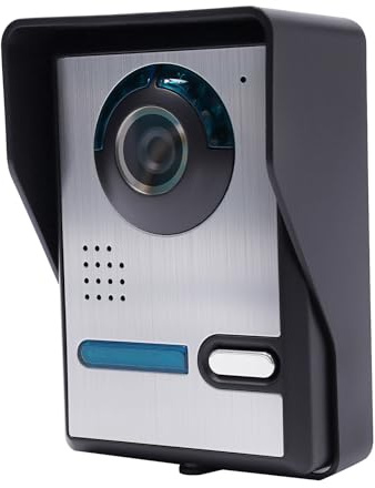 HazLope Videoportero automático de aluminio con pantalla a color de 7 pulgadas, función de intercomunicación de visión nocturna, apertura de puerta, 16 tonos de timbre, resistente a la intemperie