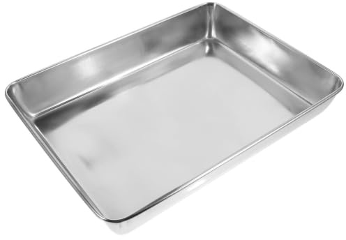 JOINPAYA Bañera para Pájaros de Acero Inoxidable Plateada, Lavabo de Ducha y Aves Pequeñas, Cuenca Resistente para Jaula Que Limpia y Alivia el Estrés