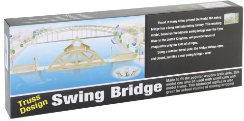 PATHFINDERS Swing Bridge STEM Kit – Wooden Mechanical Bridge Model to Build – DIY Engineering Kit for Kids & Adults – Hand-Powered Gear Mechanism – Educational Science & Engineering Toy