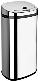 Rect 42L Stainless Steel Auto Sensor Kitchen Waste Dust Bin Automatic Motor Chrome