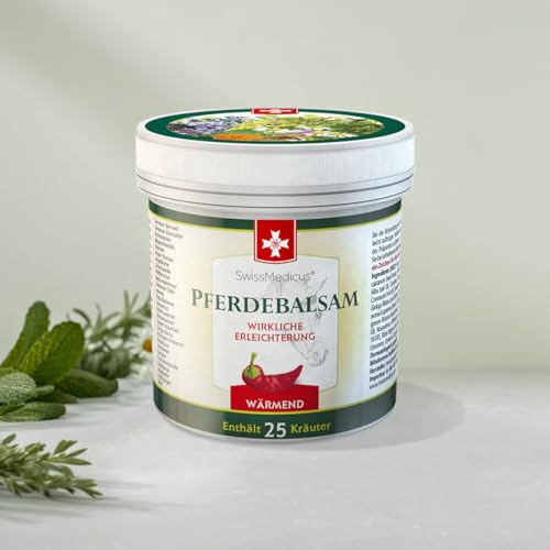 Baume du Cheval Chauffant – Baume Traditionnel aux 25 Extraits de Plantes pour Massage Chauffant des Muscles, Articulations & Dos – Idéal avant l’Activité Physique – 500 ml