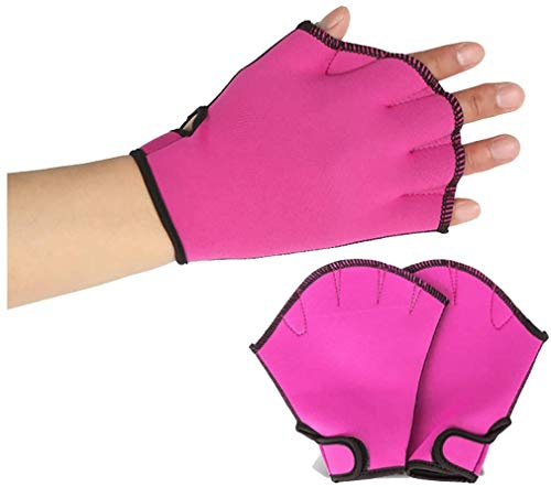 JIAHG Gants Palmés de Natation Néoprène Unisexe Gants de Plongée Adultes Mitaines d'entrainement de Natation Résistant à l'eau pour Nager Surf Sports Aquatiques Équipement de Training