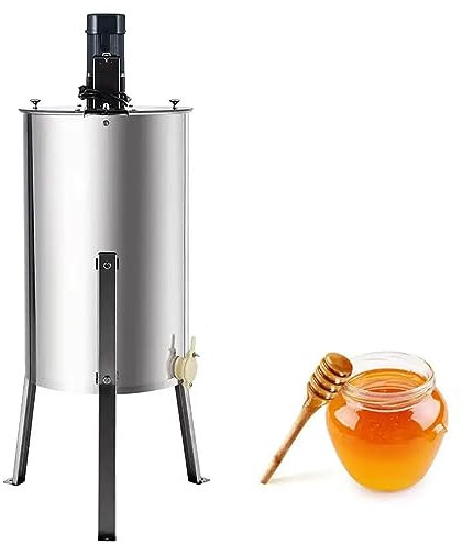 LBMED Honigseparator,elektrischer Honigschleuder Mit 2/4-Rahmen, Honigüberlaufventil Und Sichtabdeckung,1300 U/min Geschwindigkeit Und Geschwindigkeitssteuerungsdesign,spart Zeit, Für Bienenfarm