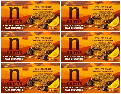 Nairn's Chocolate & Orange Oat Biscuits 200g (Pack of 6)