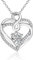VNOX Kette Damen Silber Herz Anhänger Kette Mädchen Kette Mit Herzanhänger Halskette Damen Schmuck Geschenke für Frauen Geburtstags Weihnachten Valentinstag Muttertag