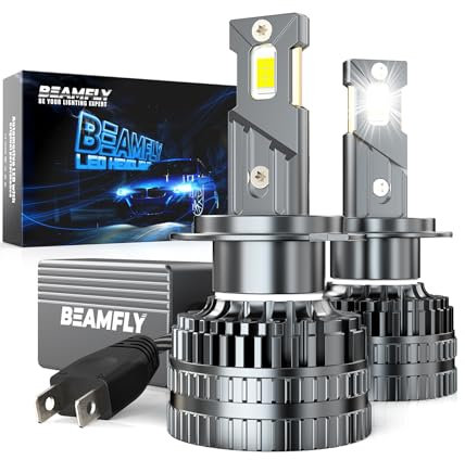BEAMFLY H7 Bombillas LED Auto 130W 28000LM 6000K Luces Blancas 600%, Kit de conversión de Faros halógenos, 12V luz de Carretera o de Cruce, Tubo de Cobre Grueso, Bombilla de luz LED, 2 pcs.
