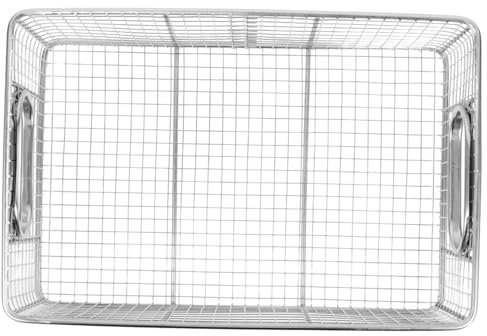 HOLIDYOYO Edelstahl Frittierkorb Tragbarer Frittierkorb Für Hähnchen Und Nudeln Frittierbehälter Mit Griff Für Küche Aus Edelstahl Für Pommes Frites